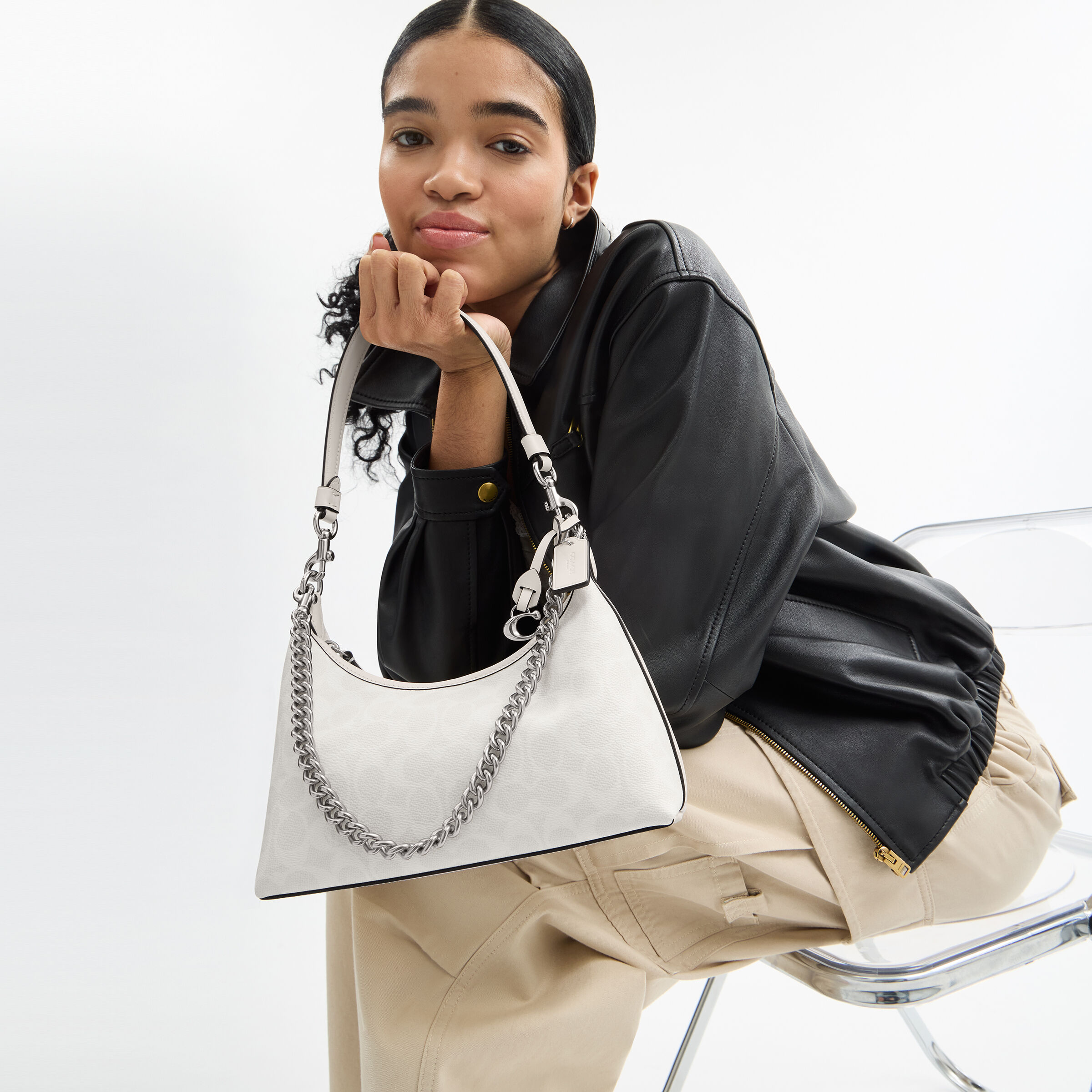 Buy COACH Juliet Shoulder Bag 25 In Signature Canvas WHITE Online