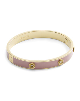 Signature Tea Rose Enamel Bangle Boxed Bracelet
