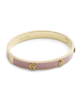 Signature Tea Rose Enamel Bangle Boxed Bracelet