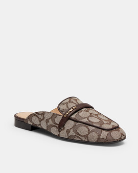 Backless Loafer In Signature Jacquard