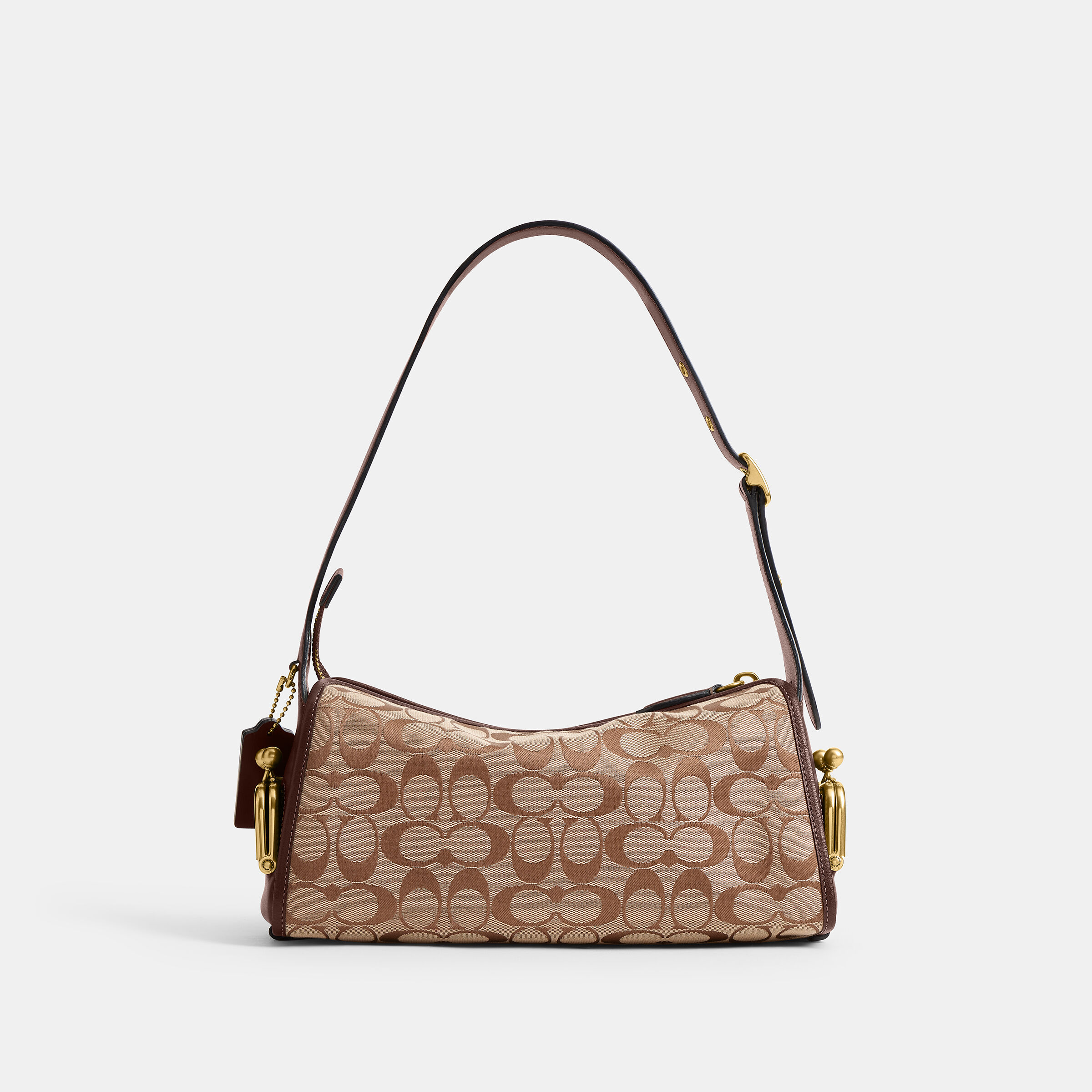 Buy COACH Turnlock Haversack Bag 27 In Signature Jacquard Brown