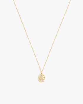 Signature C Pav Signet Pendant Necklace