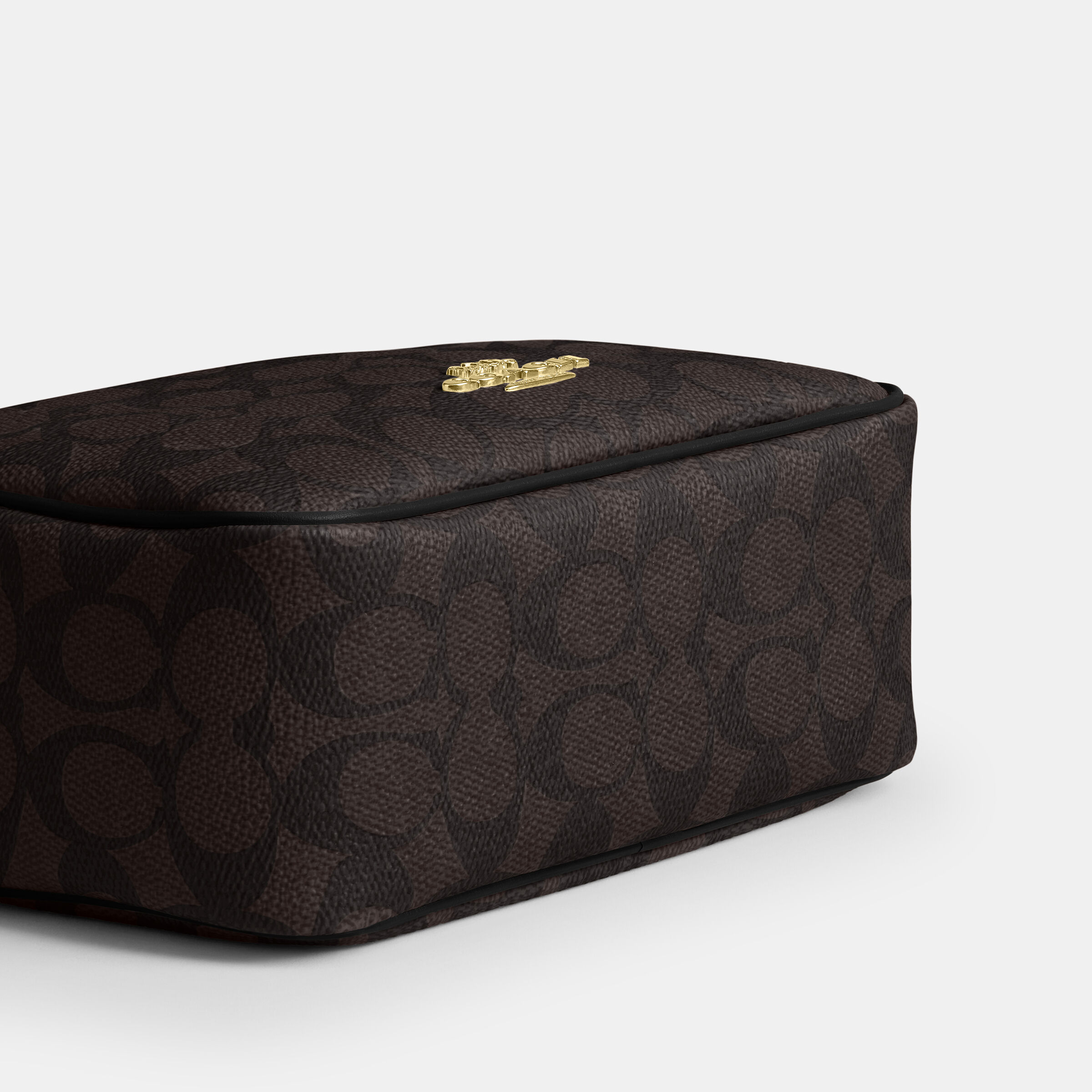 Buy COACH Mini Carey Crossbody Bag In Signature Canvas DARK BROWN