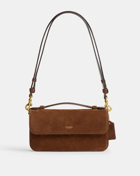 Suede Elora Top Handle Crossbody Bag