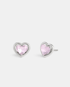 Halo Heart Stud Earrings