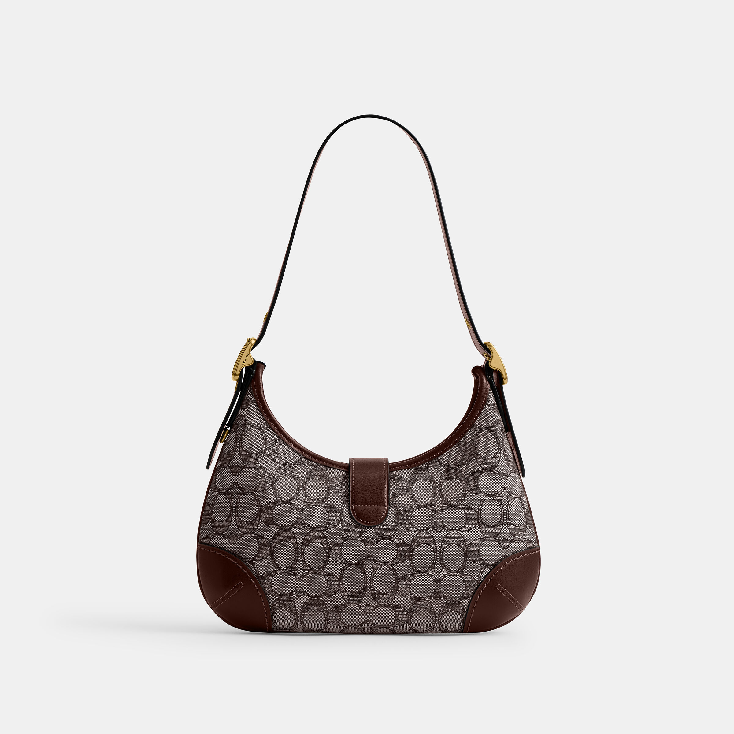 Buy COACH Hamptons Hobo Bag In Signature Jacquard 26 Dbrown Online