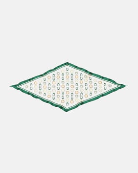 Tea Rose Printed Silk Diamond