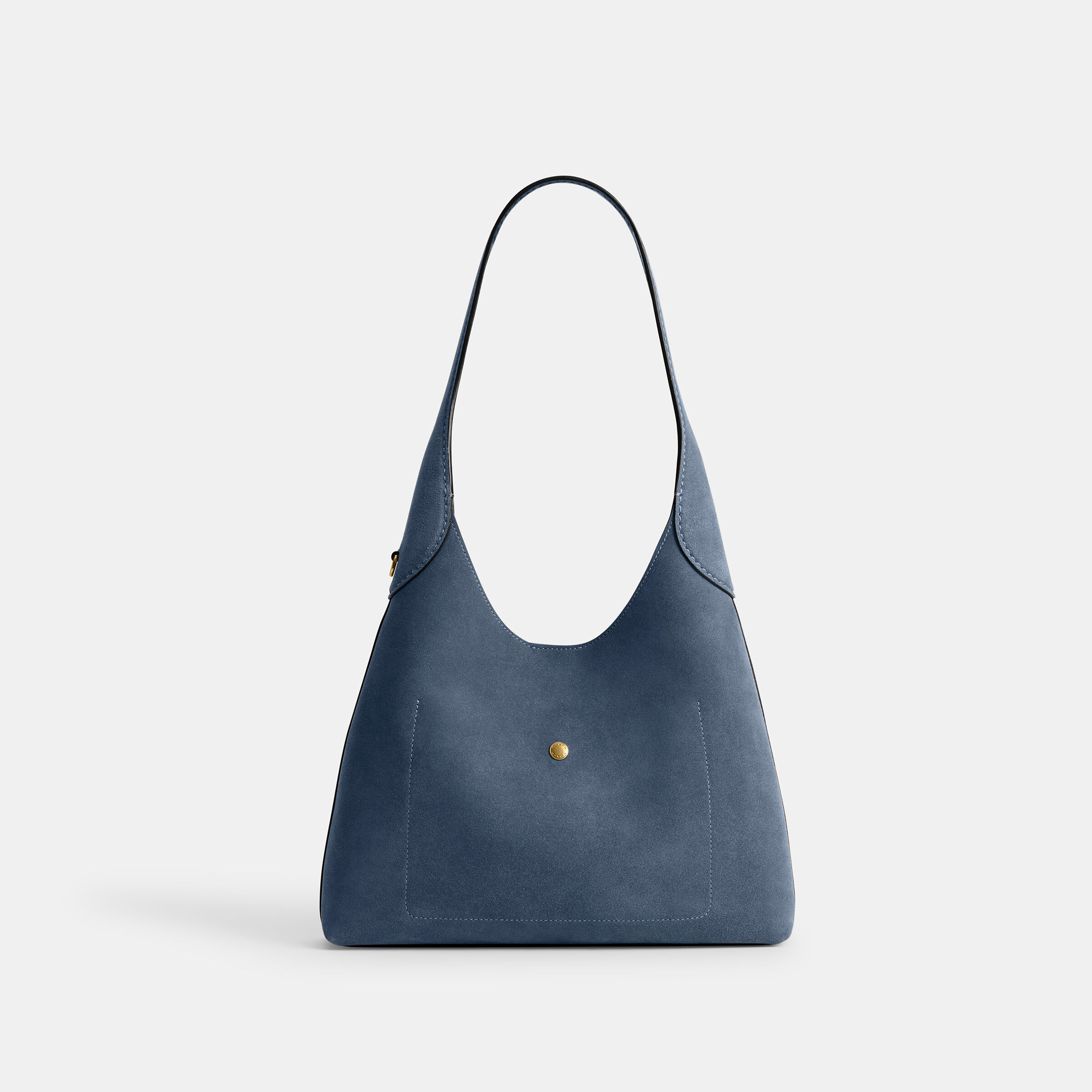 Buy COACH Suede Brooklyn Shoulder Bag 28 Light/Pastel Blue Online