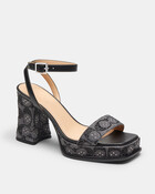 Crystal Signature Jacquard Platform Sandal