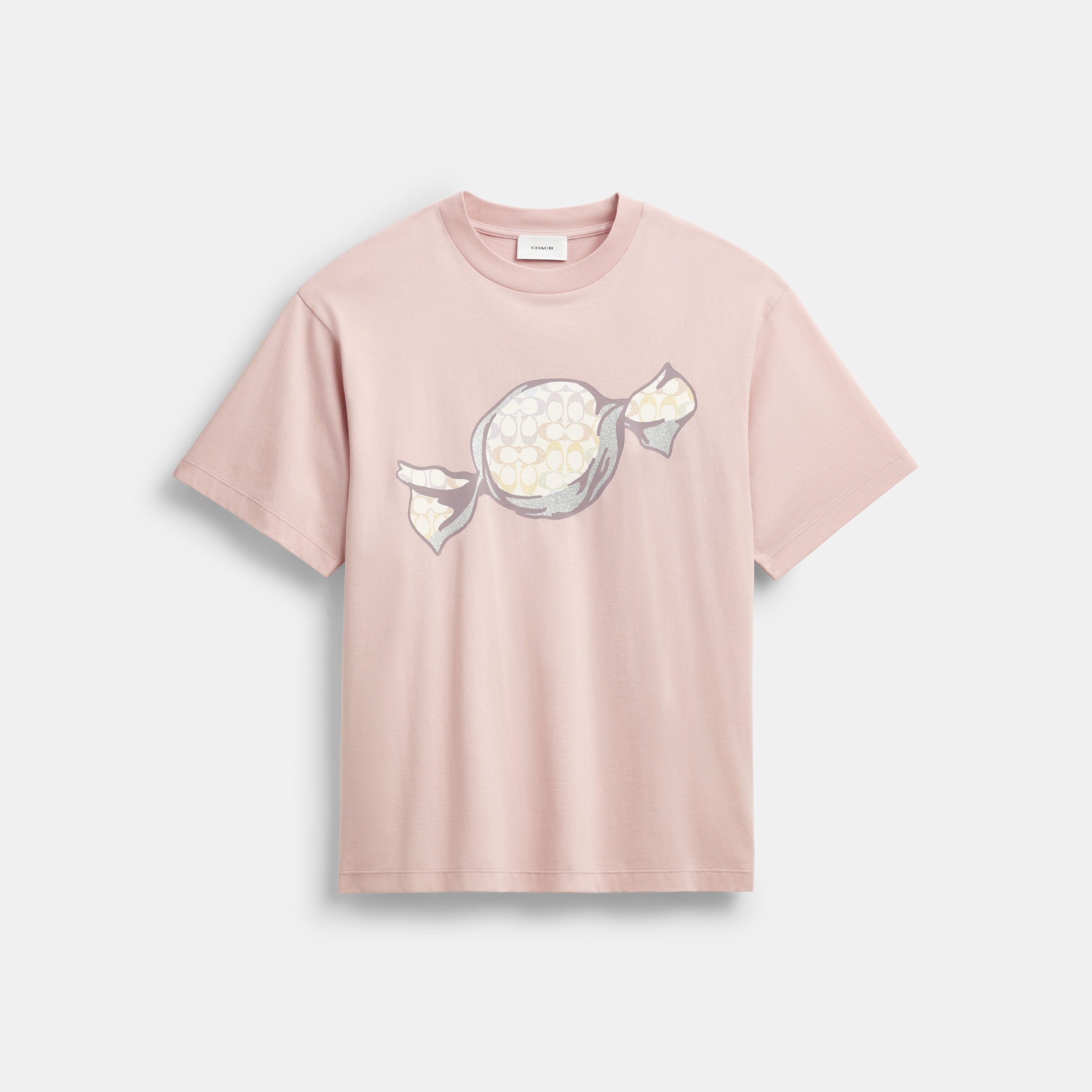 Buy COACH Coach Candy Relaxed T Shirt Pink Online in UAE