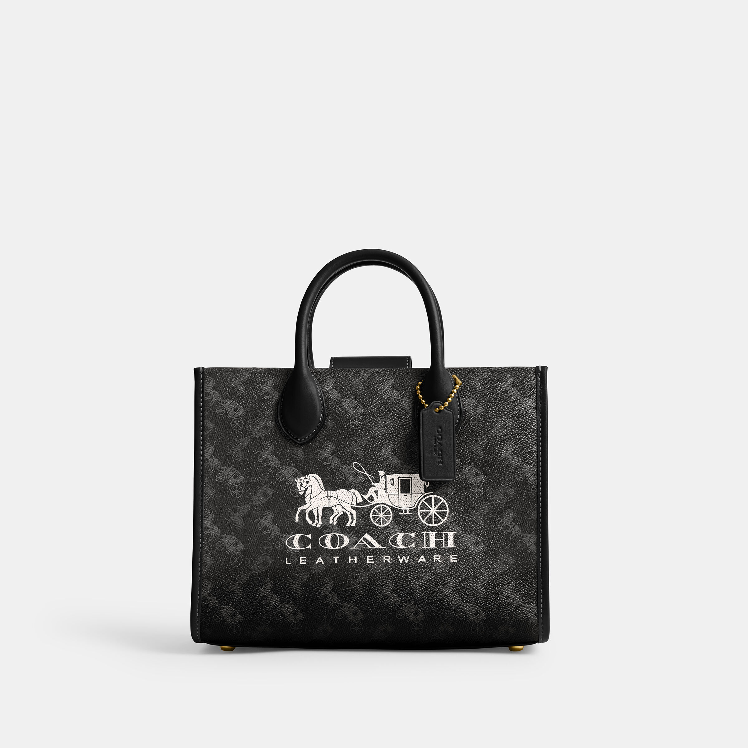 Buy COACH Ace Tote 26 With Horse And Carriage Print Black Online