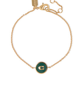 Enamel Coin C Logo Bracelet