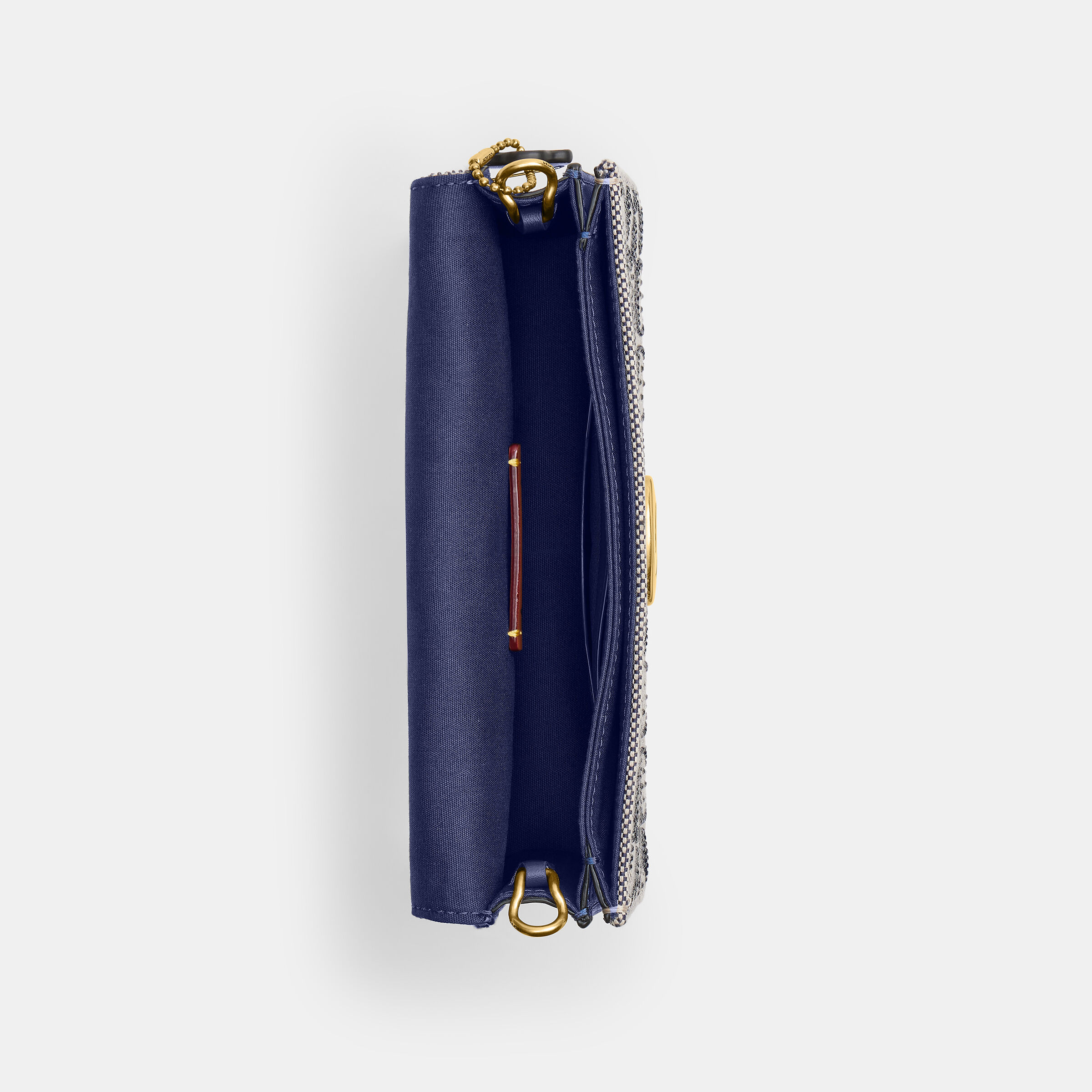希少 Coach Smoke Blue Signature Jacquard Buy COACH Crystal Signature Jacquard Tabby Chain Crossbody 19 Blue