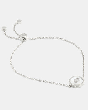 Signature Mother Of Pearl Coin Slider Bracelet