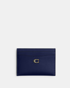 Refined Calf Leather Essential Card Case With Pave C