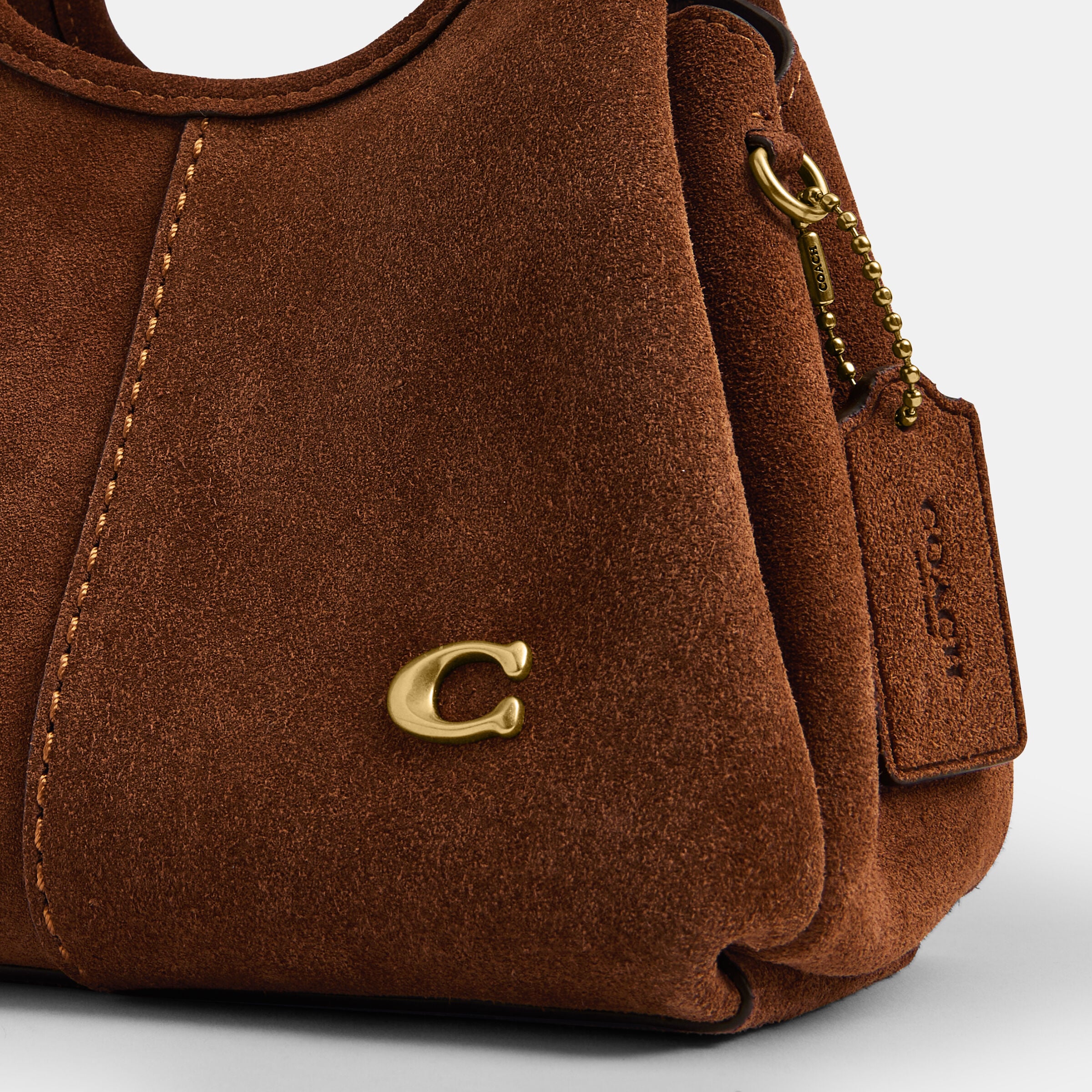 Buy COACH Suede Lana Shoulder Bag 19 Brown Online in UAE