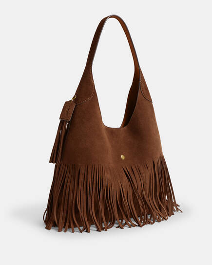Buy COACH Brooklyn Shoulder Bag 39 With Fringe Brown Online in UAE