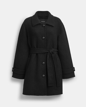A-line Double Faced Wool Coat