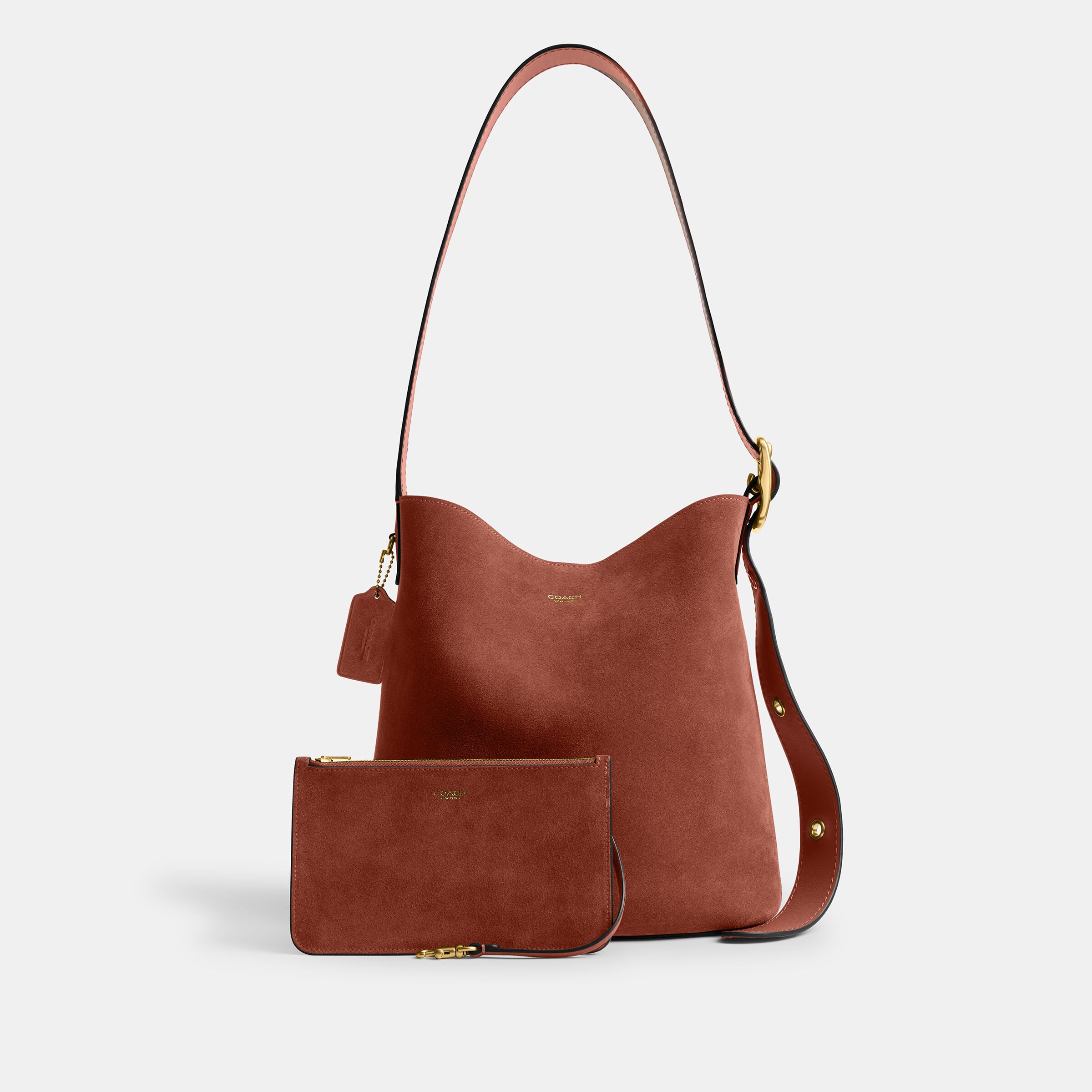 Buy COACH Bleecker Bucket Bag MEDIUM BROWN Online in UAE
