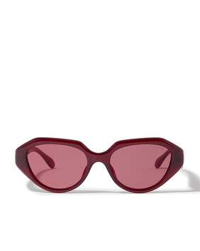 Irreg Frame Sculpted C Logo Temple Sunglasses