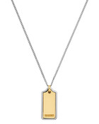 Inlay Hangtag Pendant, Plated Brass