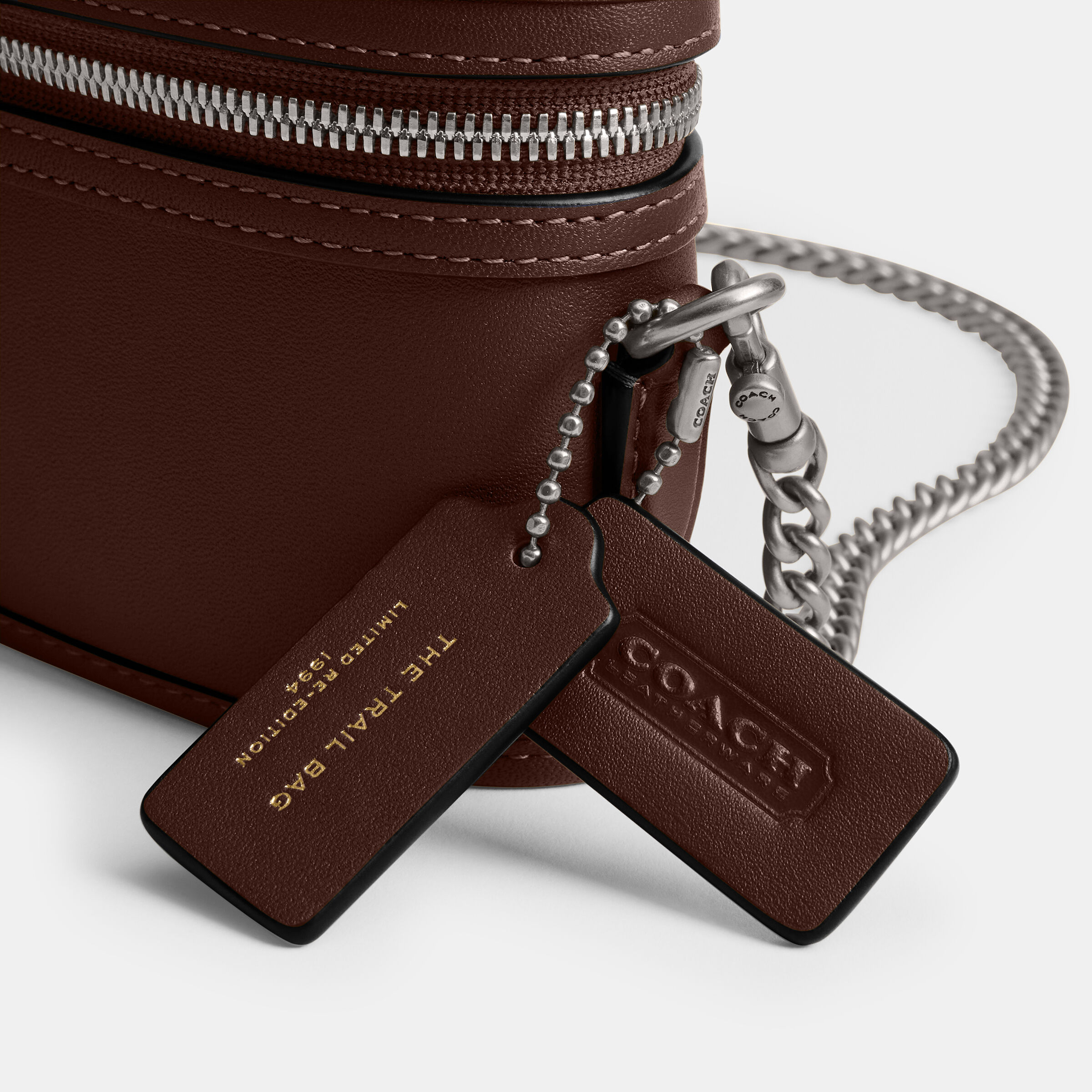 Buy COACH Glovetanned Leather Trail Bag 15 DARK BROWN Online in Kuwait