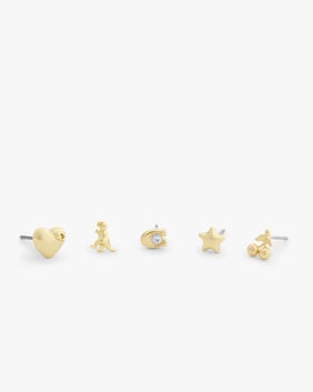 Signature Rexy Motif 5-piece Single Stud Earring Boxed Set