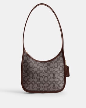 Curve Zip Bag In Signature Jacquard