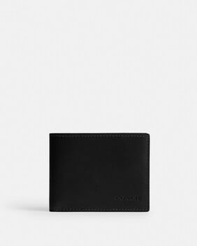 Slim Billfold Wallet In Natural Full-grain Leather