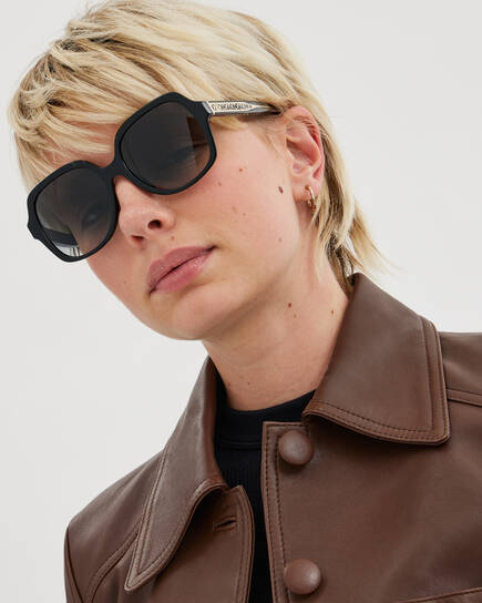 Coach Signature Ombré Oversized Square Sunglasses COACH® | Signature Ombré Oversized Square Sunglasses main image 4