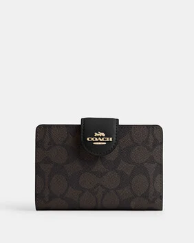 Medium Corner Zip Wallet In Signature Canvas