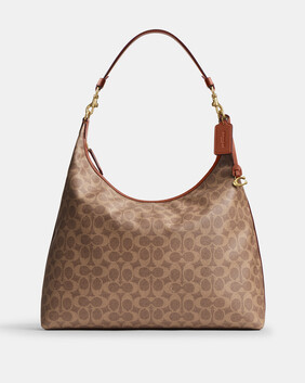 حقيبة كتف جولييت 38 قماش قنب بشعار الماركة