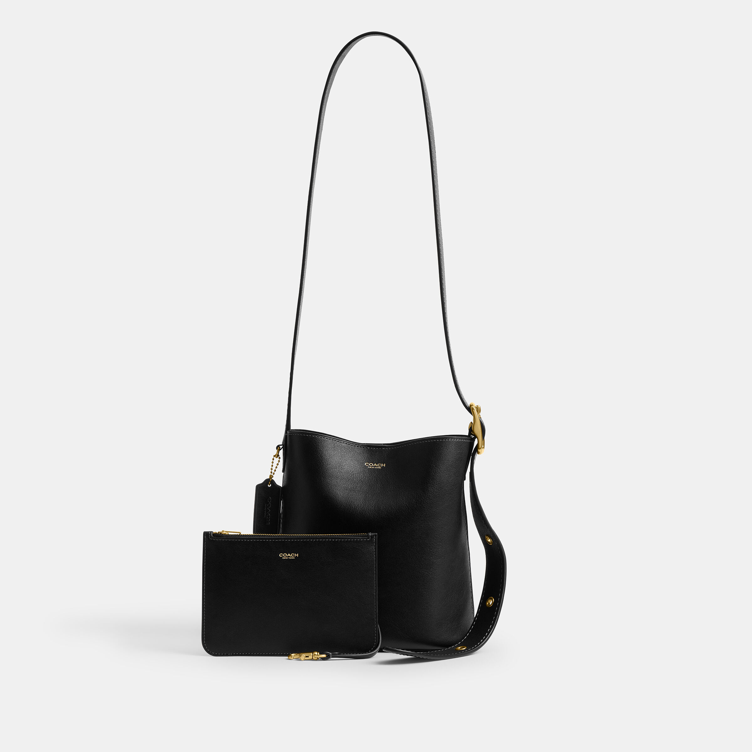 Buy COACH Bleecker Bucket Bag 21 Black Online in UAE