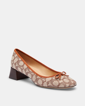 Ava Ballet Pump In Signature Textile Jacquard