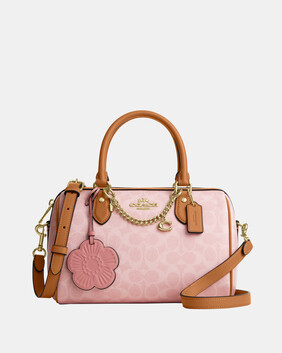 Rowan Satchel Bag In Signature Canvas With Charms