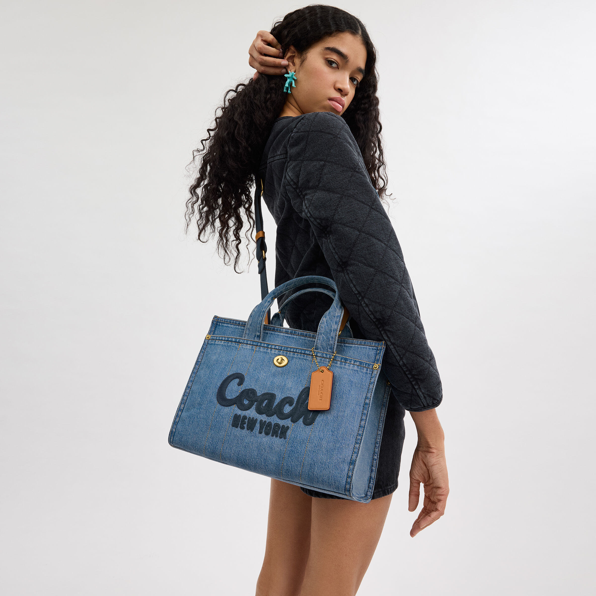 Buy COACH Cargo Tote Bag 34 Blue Online in UAE