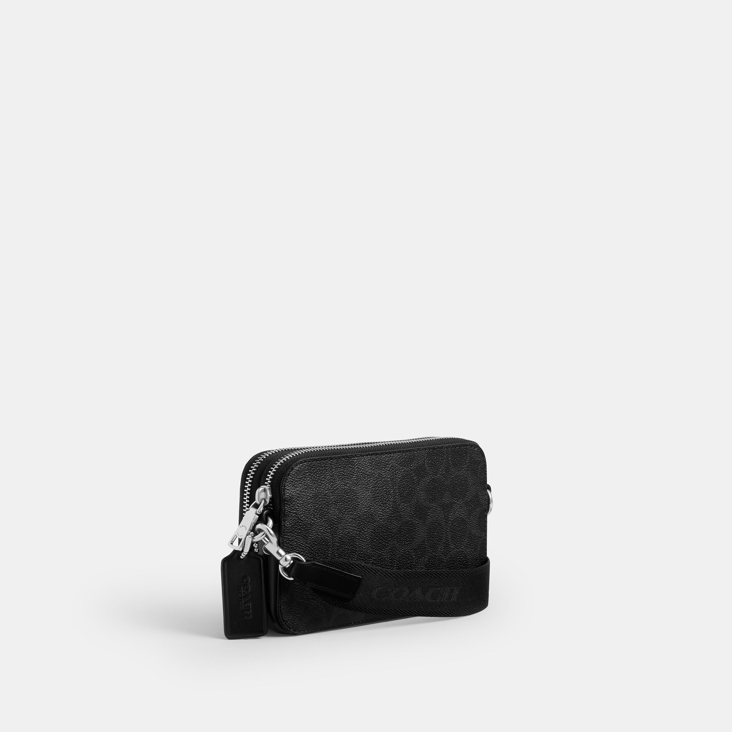 Buy COACH Clinton Crossbody Bag In Signature Canvas Black Online