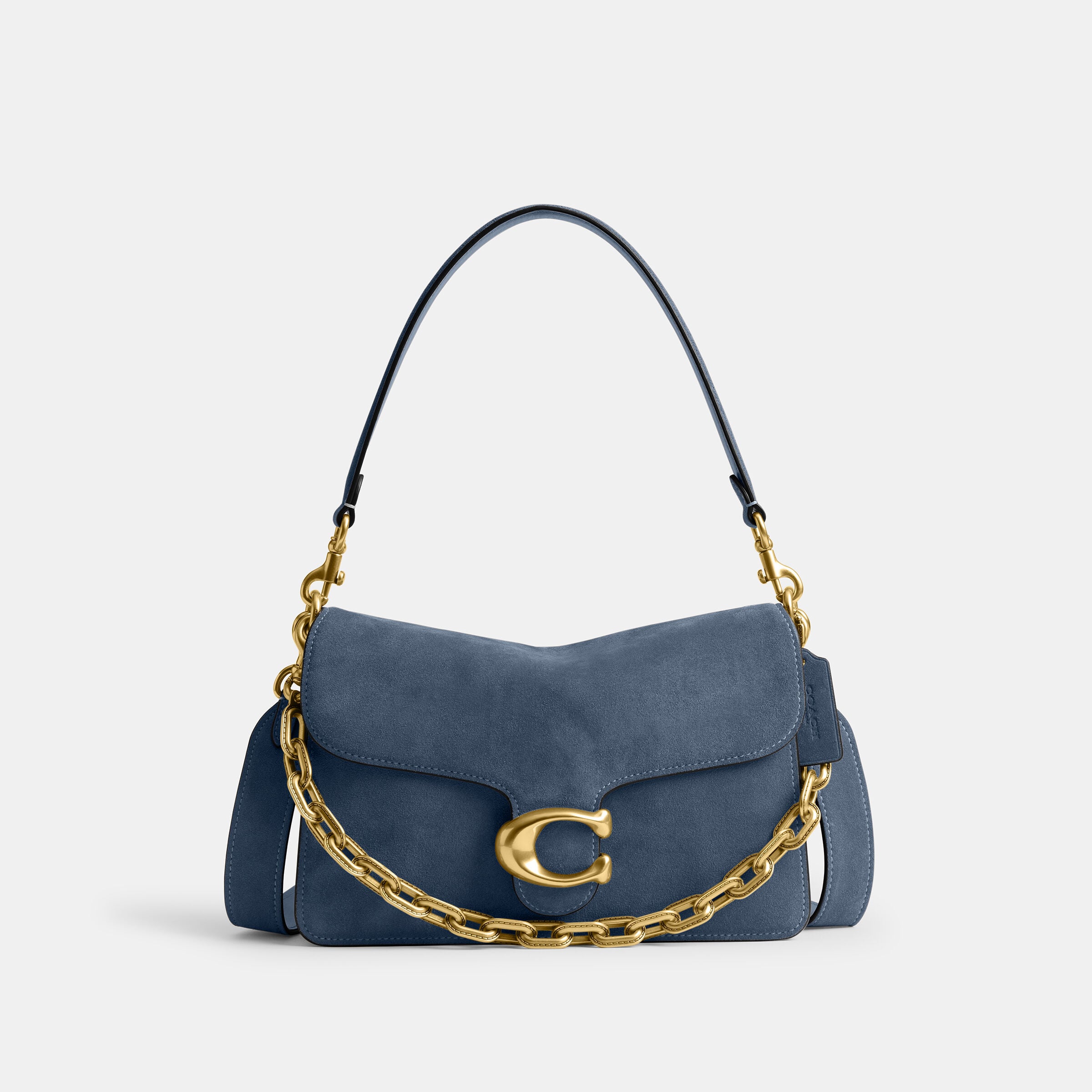 バッグ Coach Blue Suede Signature Shoulder Bag Buy COACH Suede Chain Tabby Shoulder Bag With Chain Light/Pastel