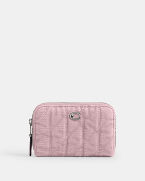 Essential Small Zip Around Card Case With Quilting