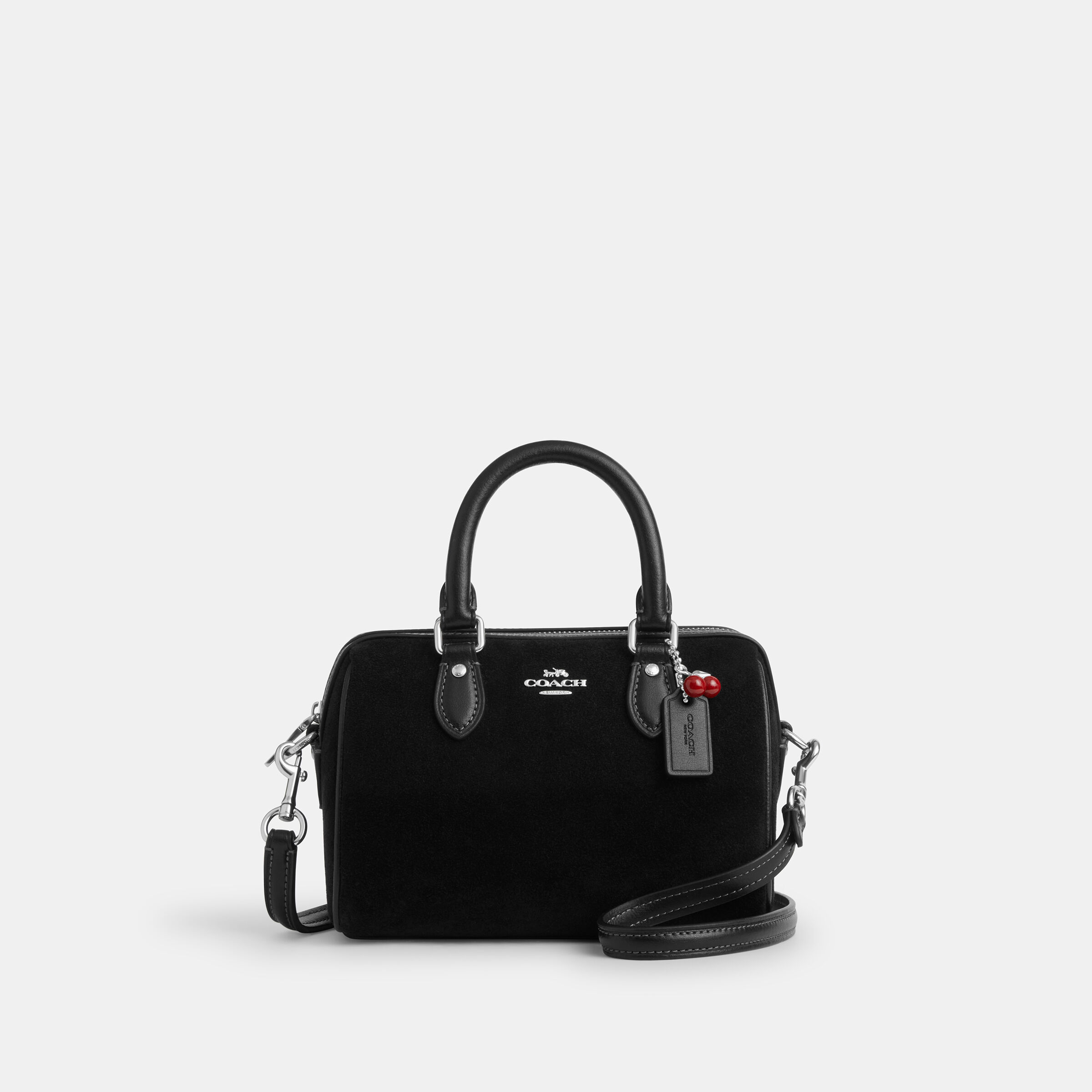 Buy COACH Mini Rowan Crossbody Bag With Cherry Charm Black Online