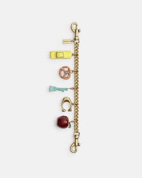 New York Motif Chain Bag Charm