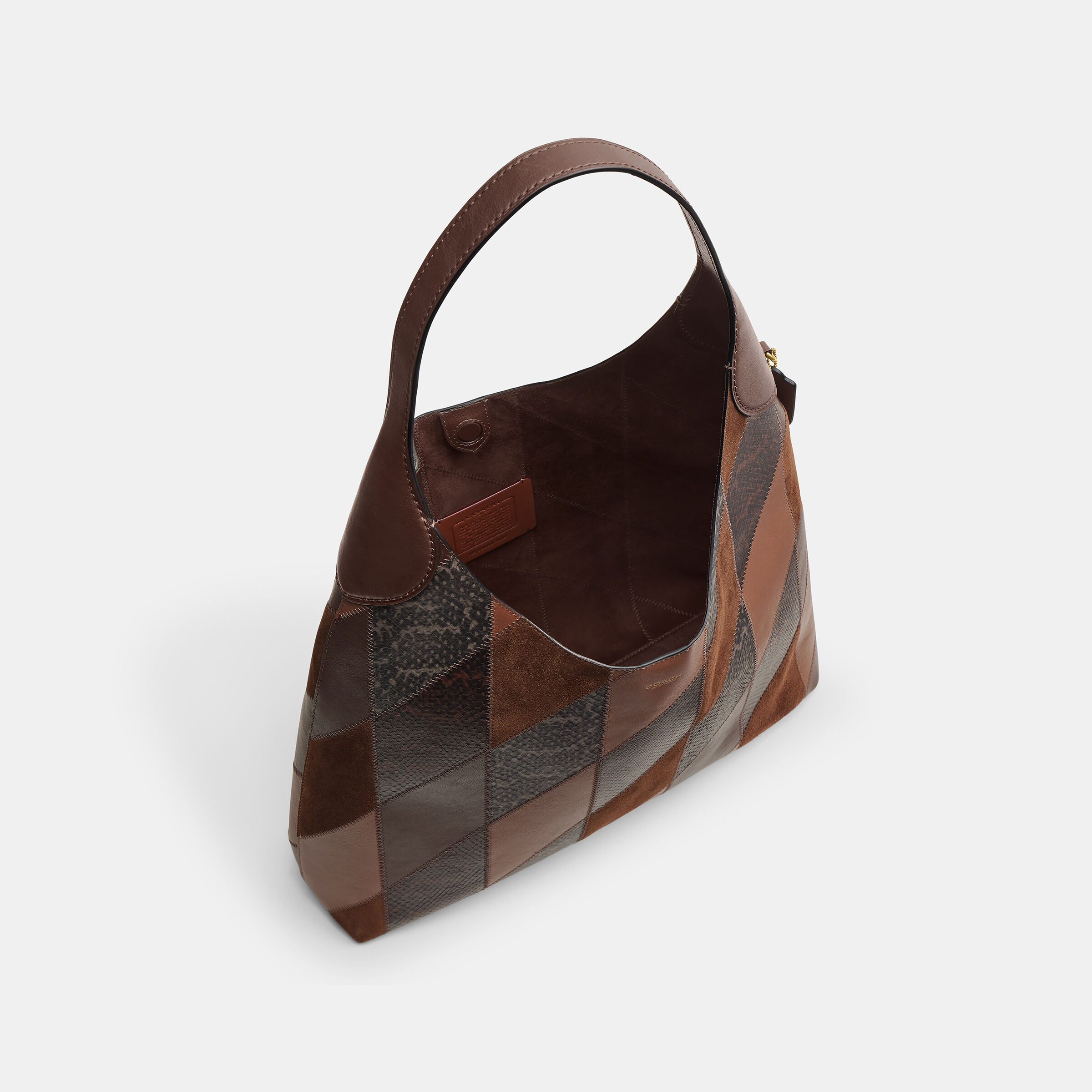 Buy COACH Brooklyn Shoulder Bag 39 With Snakeskin Patchwork DARK