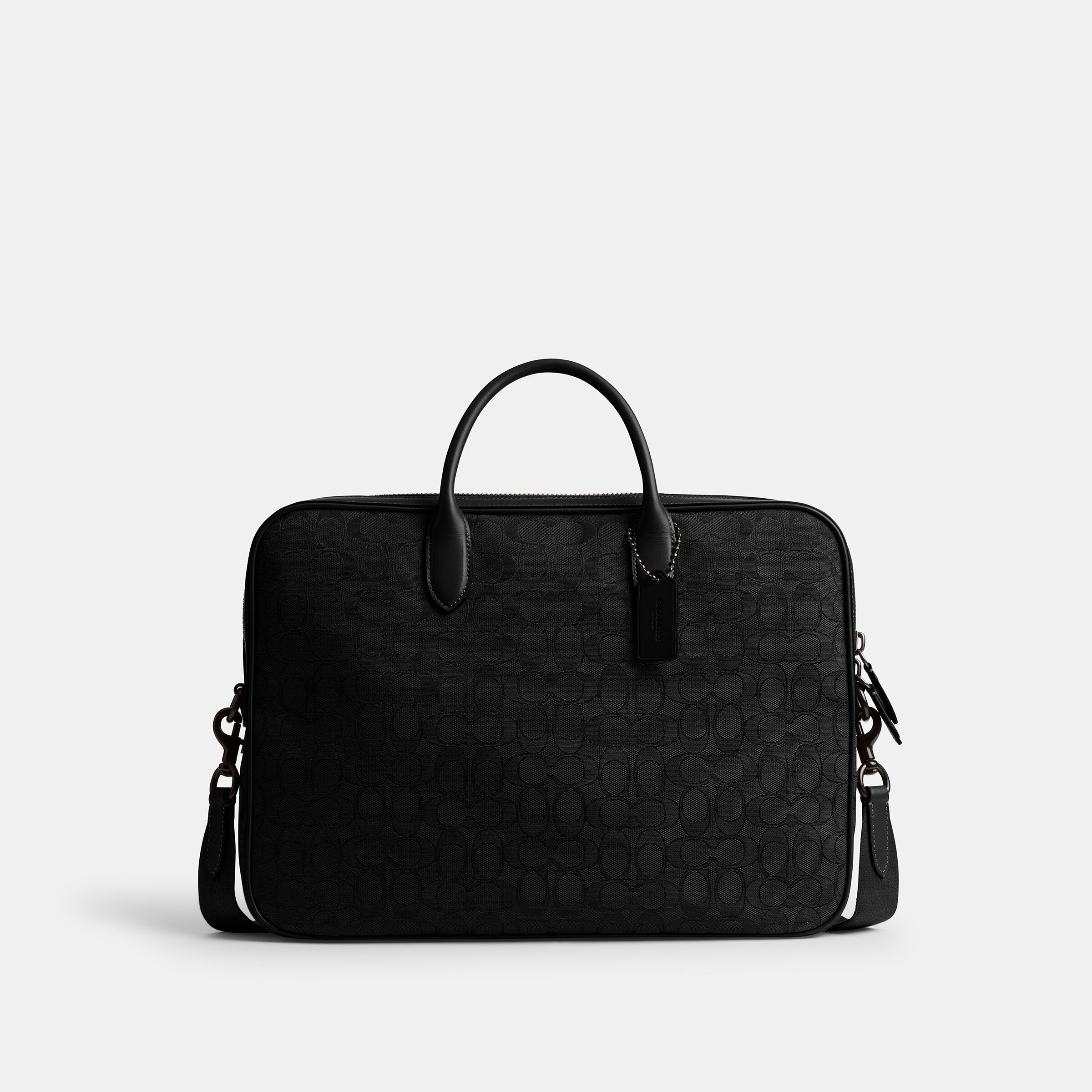 Buy COACH Theo Work Bag In Signature Jacquard 27 Black Online in UAE