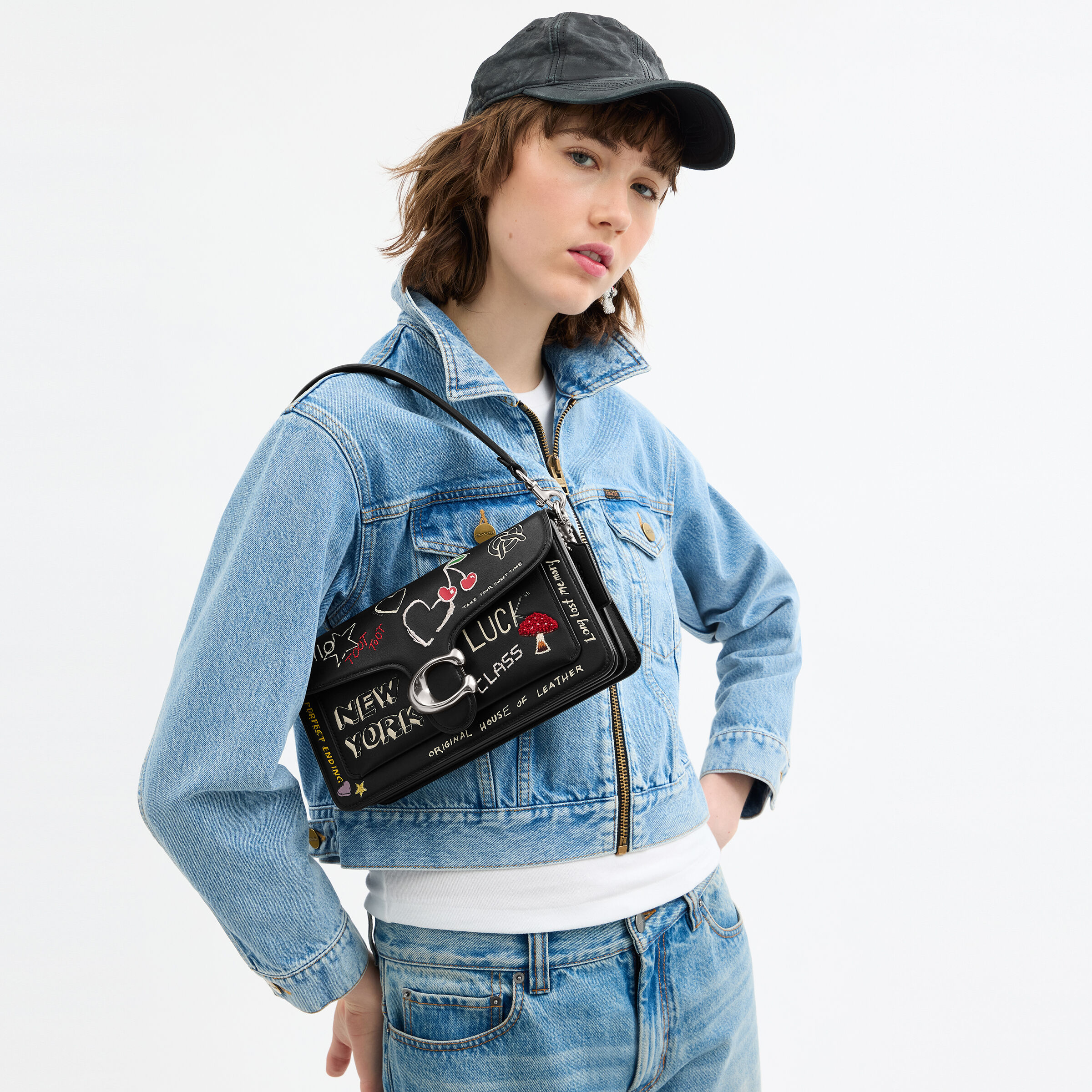 Buy COACH Tabby Shoulder Bag 26 With Sketch Print Black