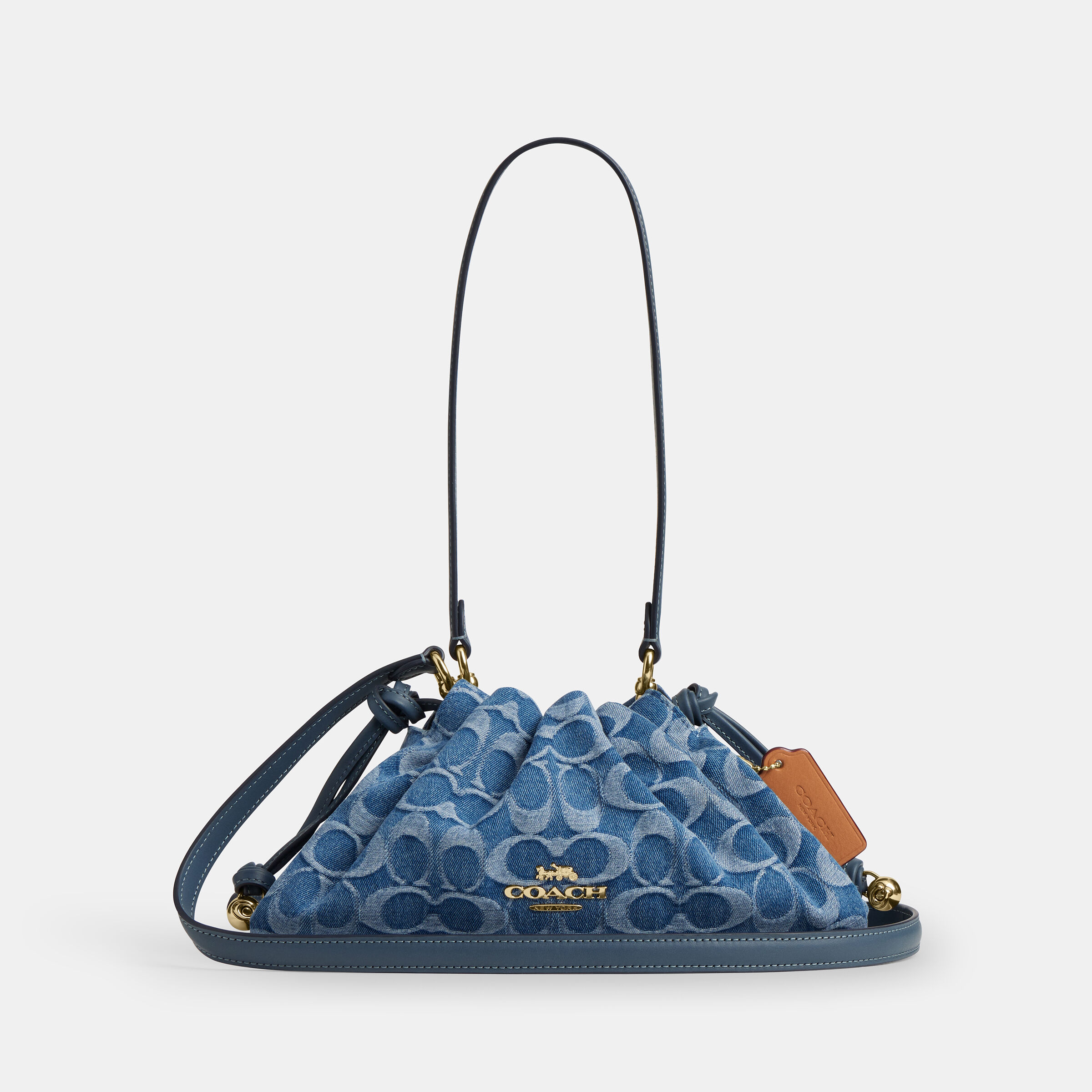 Buy COACH Faye Shoulder Bag In Signature Denim Blue Online in UAE
