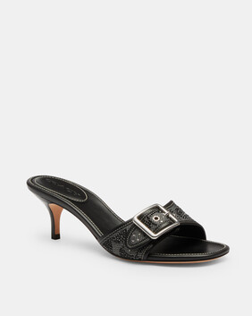 Margot Sandal In Crystal Signature Jacquard