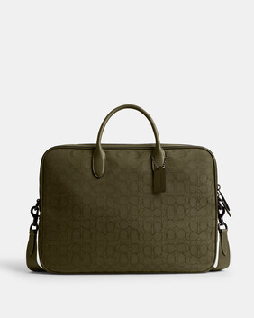 Theo Work Bag In Signature Jacquard