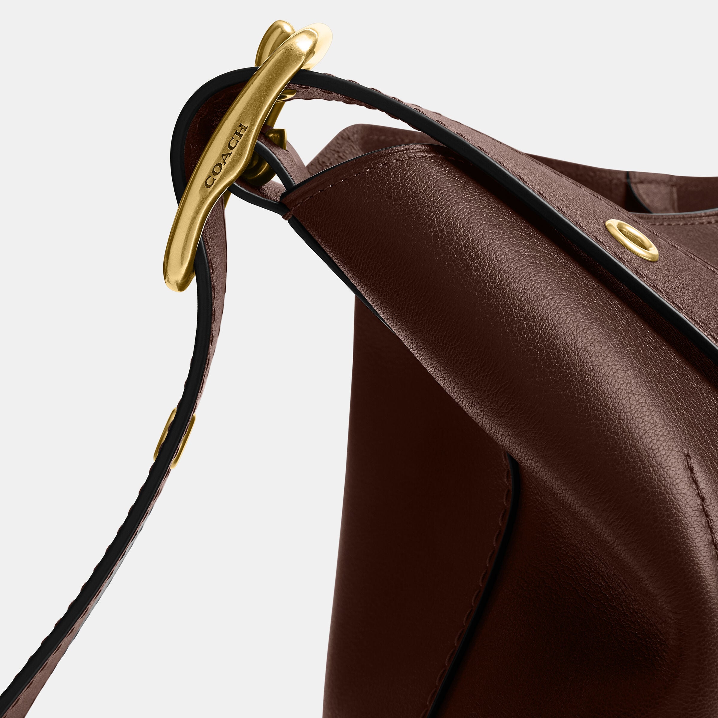 Buy COACH Bleecker Bucket Bag DARK BROWN Online in UAE