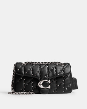 Tabby Shoulder Bag 26 With Pillow Quilting And Crystal Rivets