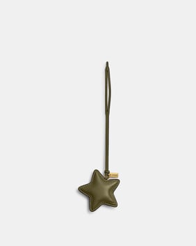 Star Puffy Leather Bag Charm